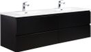 Badplaats Angela 160 cm – Noir mat – Meuble de salle de bain avec lavabo