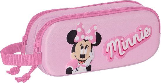 Minnie Mouse 3D Pen Case - Pink - 2 Compartments - 21 x 8 x 6 cm