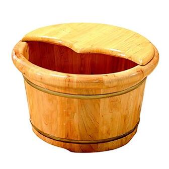 XXF-Shop Wooden Foot Basin, massief houten voet bad, Pedicure Bowl Spa Massage Pedicure Barrels Household voetenbad Barrel, stimulator - 6915601368432