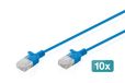 Digitus DK-1618-010S-B-10 Netwerkkabel Blauw 1 m Cat6 U/UTP Rond