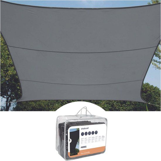 Perel Schaduwdoek - 3.6 x 3.6 m - Donkergrijs