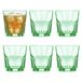 Alessandro Drinkglazen Casablanca - waterglazen - groen transparant - glas - set 6x stuks - 260 ml - gekleurd glas - stapelbaar