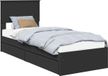 vidaXL - Lit de rangement - avec - tiroir - avec - rangement - Noir - 75 - x - 190 - cm - Bois traité