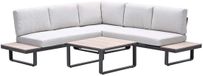 Garden Impressions Masone Loungeset - 4-delig - Zwart - Aluminium