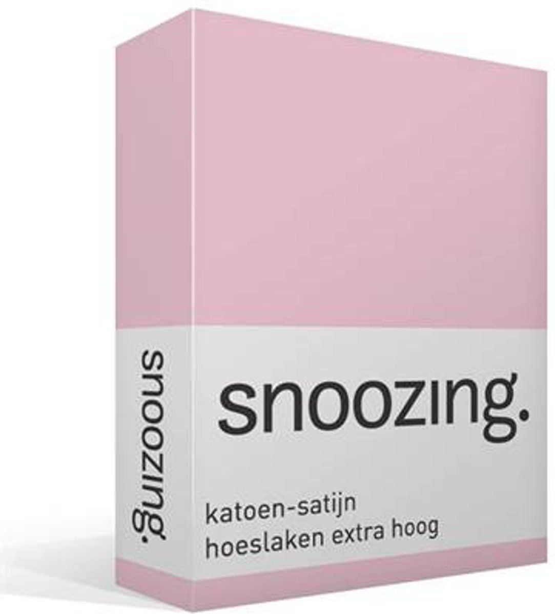 Snoozing Katoen-satijn Hoeslaken Extra Hoog 150x200 cm - Roze