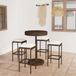 Maison Exclusive ensemble de jardin 5 pièces pour bar avec coussins en polyrotin marron