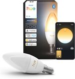 Philips Hue LED kaarslamp - E14 fitting - aanpasbaar wit licht - slimme verlichting