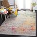 SAFAVIEH Boho tapijt voor woonkamer, eetkamer, slaapkamer - Madison Collection, korte pool, grijs en goud, 120 x 120 cm