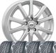 Bridgestone 4 pneus hiver, jeu de roues hiver complètes pour Subaru Solterra, Uncharted 8x19, Skandic SIL, 235/55 R19 105W, Blizzak 6 XL, Enliten