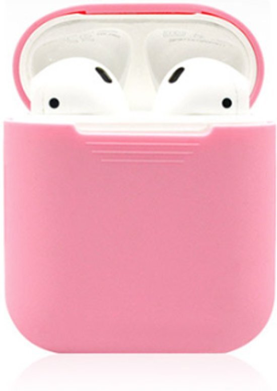 KELERINO. Airpods Silicone Case Cover Hoesje voor Apple Airpods - Licht Roze Let op: Airpods worden niet meegeleverd