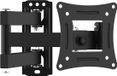 Ibenzoa® support mural TV – support flexible, inclinable et pivotant, pour téléviseurs de 13–32 pouces (jusqu'à 20 kg), VESA 100×100/75×75, pivotant à 360°, inclinable de ±90°, noir, acier, 58–360 mm