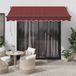 Maison Exclusive - Parasol manuel, 3 x 2,5 mètres, bordeaux, 100% polyester