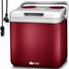 tillvex Glacière, électrique, 32 litres, mini-réfrigérateur 230 V et 12 V, pour voiture, camping, refroidit et chauffe, avec mode éco (rouge)
