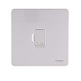 Schneider Electric GU5400WPN Ultimate platte plaat, zonder schroeven, niet-geschakelde zekering, parelnikkel