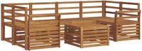 vidaXL - Bank loungeset - 4 zitplekken - Naturel - Massief Acacia Hout