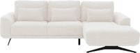 Goossens Princess Canapé d'angle - Tissu - Blanc - 275 x 79 x 185 cm - Droite