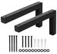 Omgoods - Console d'angle robuste pour lavabo et étagères - Noir