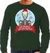 Bellatio Decorations Shoppartners Bv Foute Kersttrui / sweater - Last Christmas I gave you my heart - skelet - groen voor heren - kerstkleding / kerst outfit XL