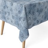 MARTINA HOME Tafelkleed van hars, leeuw, blauw, 260 x 140 cm