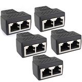 1aTTack.de Cat.6A netwerkkabel, kabelconnectoren, kabelverdeleradapter RJ45, compatibel met Cat5, Cat6, Cat7 en Cat8, 5 stuks