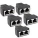 1aTTack.de Cat.6A netwerkkabel, kabelconnectoren, kabelverdeleradapter RJ45, compatibel met Cat5, Cat6, Cat7 en Cat8, 5 stuks