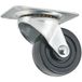 SOFTTOUCH 4323399N Heavy Duty Rubber zwenkwiel met draaibare bovenplaat - 79,4 kg. Draagvermogen, chroom, 2-1/2 inch