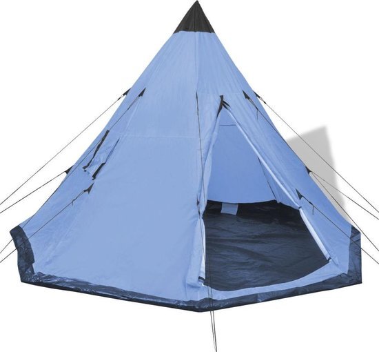 vidaXL Tent 4 personen blauw