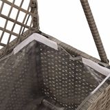 vidaXL Tuinplanter met Trellis Grijs 35 x 30 x 135 cm Polyrattan