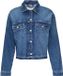 s.Oliver Indoor-Jacke Vrouwen Blauw Katoen Regular Fit Lange Mouw Knopen Effen 40
