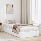 vidaXL - Bedframe - Kunstleer - Wit - 90 x 190 cm