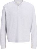 Jack & Jones Effen Longsleeved T-shirt Lange mouw Ronde hals Katoen Heren S Bright White