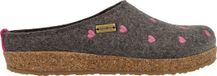 Haflinger Grizzly Cuoricini Clogs Antraciet Wol Kurk Rubber Unisex Volwassenen