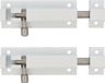 AMIG schuifslot - 2x - aluminium - 6 cm - blanc - porte - clôture - fenêtre