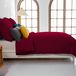 TRANKIELO® - Ensemble de literie rouge 135 x 200 cm - Microfibre, sans repassage, infroissable et avec fermeture éclair