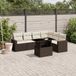 Maison Exclusive - Ensemble de meubles de jardin 7 pièces avec canapé et coussins, marron, en polyrotin