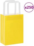 vidaXL Sacs en papier 250 pc avec poignées 15x8x21 cm jaune