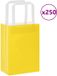 vidaXL Sacs en papier 250 pc avec poignées 15x8x21 cm jaune