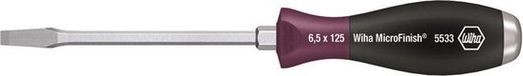 Wiha MicroFinish Slotted Screwdriver with Steel Cap - 10 x 175mm - 5533100