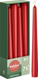 Bolsius - Gladde dinerkaarsen taps - Rood - 8 stuks
