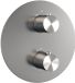 Brauer Brushed Edition - 3 Weg - Inbouwthermostaat - Rond - In/afbouwdelen - RVS Geborsteld PVD