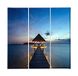 Homemania Brugfoto, 3-delig, natuur en landschappen per woonkamer, kinderkamer, meerkleurig, 69 x 3 x 50 cm, HM203PKNV-191, polyester, hout