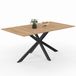 Idmarket - Table de salle à manger rectangulaire 160 cm - Pied araignée en métal noir - Capacité 8 personnes - Structure bois mélaminé