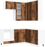 vidaXL Keukenblok LUCCA 8-delig Oud Hout