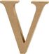 Creative Letter V MDF 13 Cm Bruin