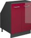 Vicco Rion meuble pour mur incliné – 60 x 81.6 cm avec 2 portes, corps de meuble 60 cm de profondeur Rouge brillant