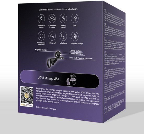 Snail Vibe JOVI - Dual Couples Ring Stimulator - Black