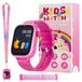 OKYUK 4G Kindersmartwatch, smartwatch voor kinderen, met GPS en telefoon, polshorloge voor jongens en meisjes, met video-telefoongesprek, berichten, schoolmodus, SOS-functie, camera en stappenteller