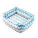 LUBEN Sofa Spring Chevron XS, blauw, zwart