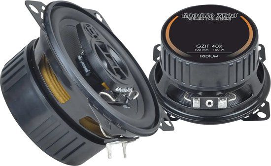 Ground Zero GZIF 40X - 10cm (4") 2-Way Coaxial Car Speaker Set - 60W RMS