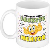 Bellatio Decorations cadeau mok voor mentor - grappig - keramiek - 300 ml - meesterdag